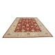 Hand Knotted Floral Turkish Area Rug with Red Field and Ivory Border | Wool Carpet for Home Decor Hand Knotted Floral Turkish Area Rug with Red Field and Ivory Border | Wool Carpet for Home Decor