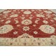 Hand Knotted Floral Turkish Area Rug with Red Field and Ivory Border | Wool Carpet for Home Decor Hand Knotted Floral Turkish Area Rug with Red Field and Ivory Border | Wool Carpet for Home Decor