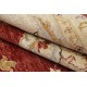 Hand Knotted Floral Turkish Area Rug with Red Field and Ivory Border | Wool Carpet for Home Decor Hand Knotted Floral Turkish Area Rug with Red Field and Ivory Border | Wool Carpet for Home Decor