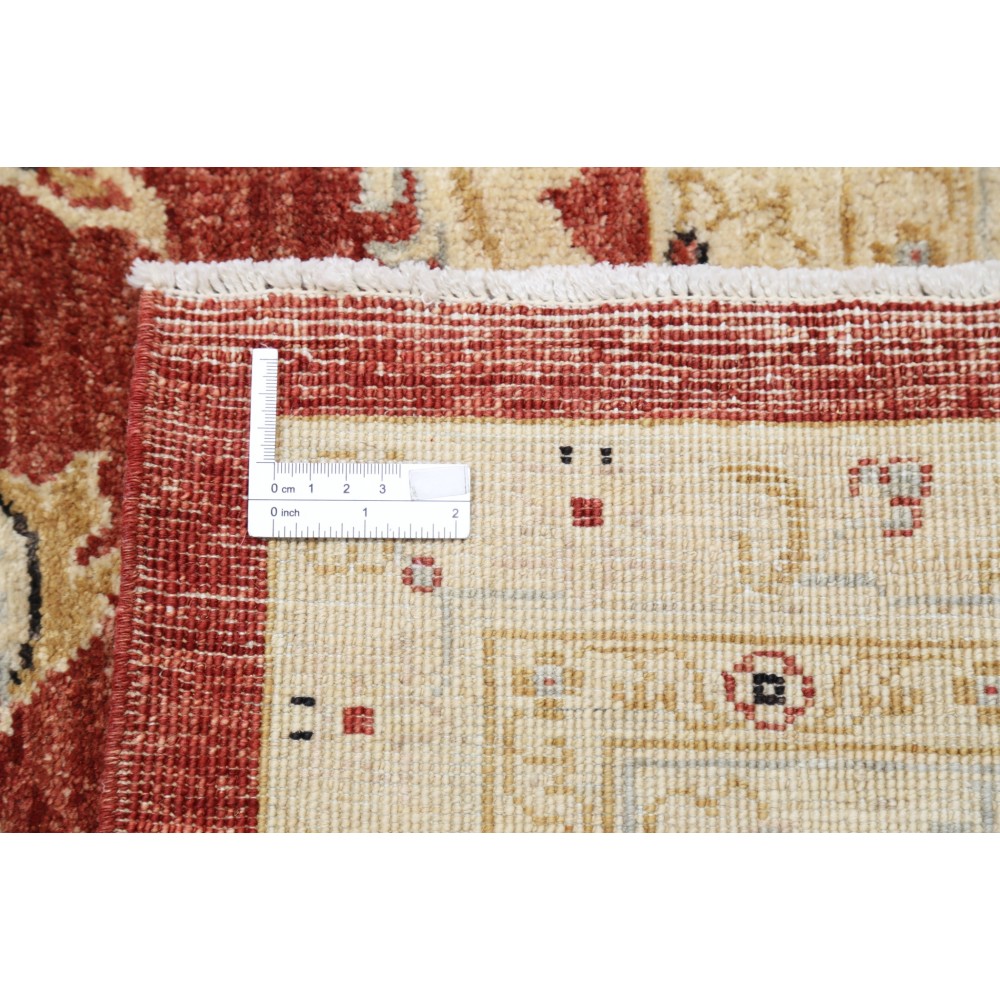 Hand Knotted Floral Turkish Area Rug with Red Field and Ivory Border | Wool Carpet for Home Decor Hand Knotted Floral Turkish Area Rug with Red Field and Ivory Border | Wool Carpet for Home Decor