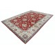 Hand Knotted Floral Large Area Rug with Red Field and Beige Border | Traditional Oushak Wool Carpet Hand Knotted Floral Large Area Rug with Red Field and Beige Border | Traditional Oushak Wool Carpet