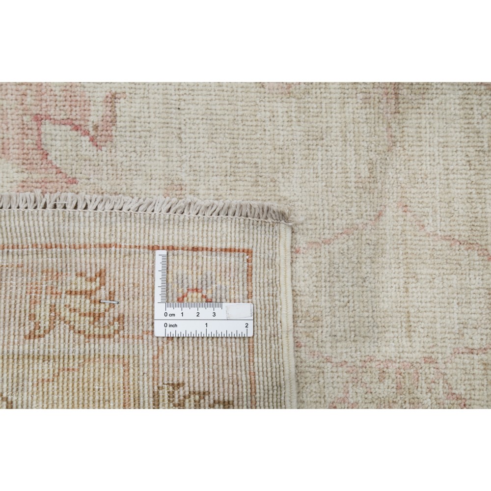 Hand Knotted Large Area Rug for Living Room | Traditional Beige Carpet with Blush Pink Flower Motifs Hand Knotted Large Area Rug for Living Room | Traditional Beige Carpet with Blush Pink Flower Motifs