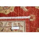 Hand Knotted Floral Area Rug with Red Field and Ivory Border | Traditional Oushak Wool Carpet Hand Knotted Floral Area Rug with Red Field and Ivory Border | Traditional Oushak Wool Carpet