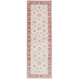Hand Knotted Hallway Runner Rug | Beige Wool Runner Rug for Entryway, Kitchen and Corridor