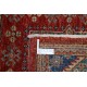 Hand Knotted Tribal Area Rug, Red and Blue Wool Area Rug, Geometric Striped Carpet Hand Knotted Tribal Area Rug, Red and Blue Wool Area Rug, Geometric Striped Carpet