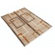 Hand Knotted Brown and Ivory Wool Area Rug | Geometric Abstract Small Rug Hand Knotted Brown and Ivory Wool Area Rug | Geometric Abstract Small Rug