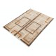Hand Knotted Brown and Ivory Wool Area Rug | Geometric Abstract Small Rug Hand Knotted Brown and Ivory Wool Area Rug | Geometric Abstract Small Rug