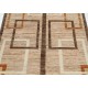 Hand Knotted Brown and Ivory Wool Area Rug | Geometric Abstract Small Rug Hand Knotted Brown and Ivory Wool Area Rug | Geometric Abstract Small Rug