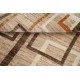 Hand Knotted Brown and Ivory Wool Area Rug | Geometric Abstract Small Rug Hand Knotted Brown and Ivory Wool Area Rug | Geometric Abstract Small Rug