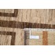 Hand Knotted Brown and Ivory Wool Area Rug | Geometric Abstract Small Rug Hand Knotted Brown and Ivory Wool Area Rug | Geometric Abstract Small Rug