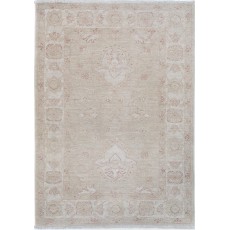 Hand Knotted Turkish Accent Rug for Entryway and Kitchen | 100% Wool Beige Bedroom Rug