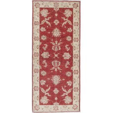 Red Wool Runner Rug for Kitchen and Corridor | Handknotted Rug for Hallway Decor | Stair Rug