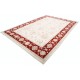 Hand Knotted Large Wool Area Rug with Beige Field and Red Border | Floral Oushak Carpet Hand Knotted Large Wool Area Rug with Beige Field and Red Border | Floral Oushak Carpet