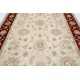 Hand Knotted Large Wool Area Rug with Beige Field and Red Border | Floral Oushak Carpet Hand Knotted Large Wool Area Rug with Beige Field and Red Border | Floral Oushak Carpet