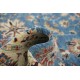 Hand Knotted Floral Area Rug with Blue Field and Beige Border | Traditional Oushak Wool Carpet Hand Knotted Floral Area Rug with Blue Field and Beige Border | Traditional Oushak Wool Carpet