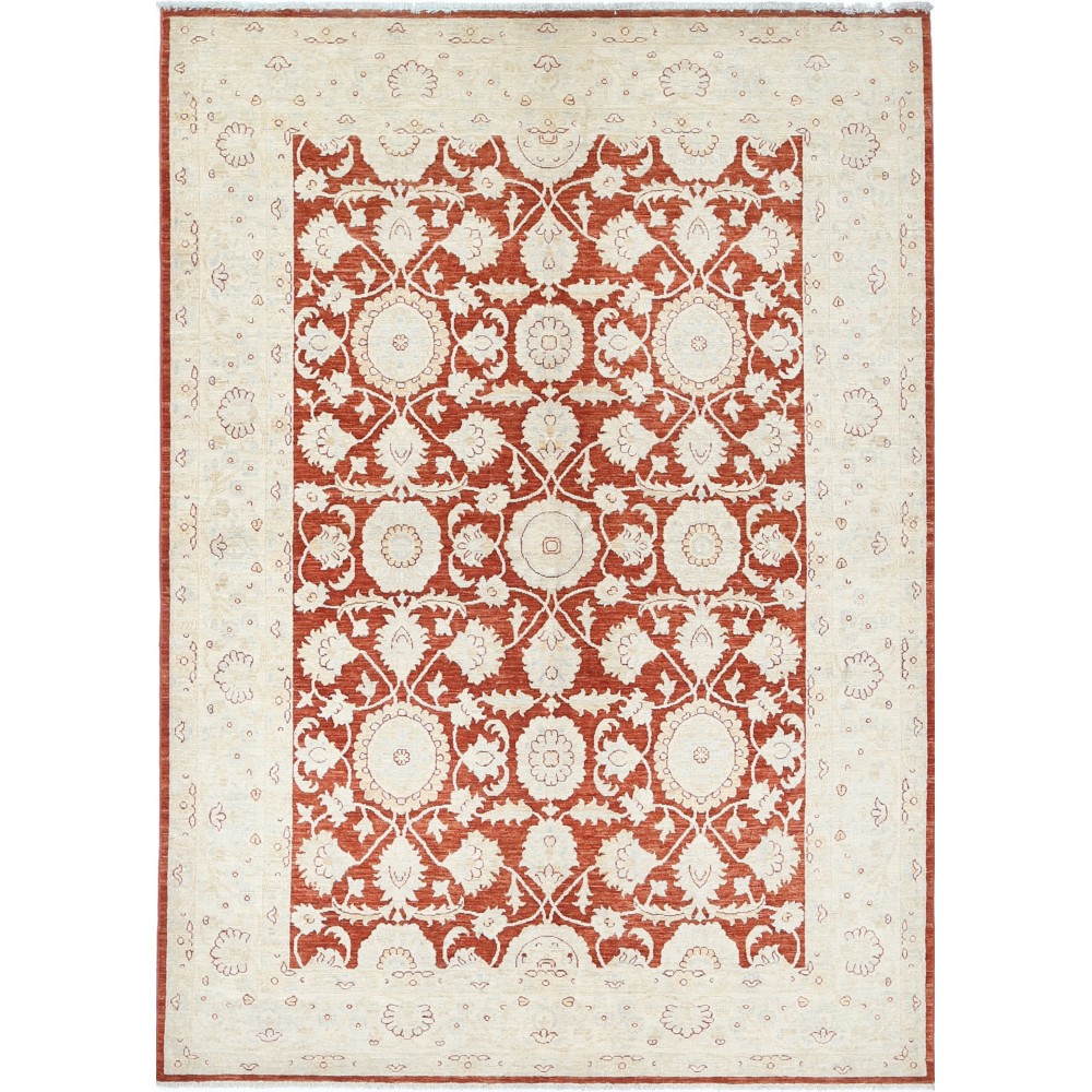 Hand Knotted Red and Ivory Wool Area Rug | Turkish Floral Design Carpet Hand Knotted Red and Ivory Wool Area Rug | Turkish Floral Design Carpet