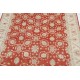 Hand Knotted Floral Area Rug with Red Field and Ivory Border | Turkish Oushak Wool Carpet Hand Knotted Floral Area Rug with Red Field and Ivory Border | Turkish Oushak Wool Carpet