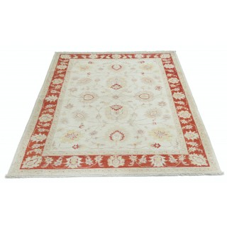 Hand Knotted Floral Turkish Area Rug with Beige Field and Red Border | Wool Carpet for Home Decor Hand Knotted Floral Turkish Area Rug with Beige Field and Red Border | Wool Carpet for Home Decor