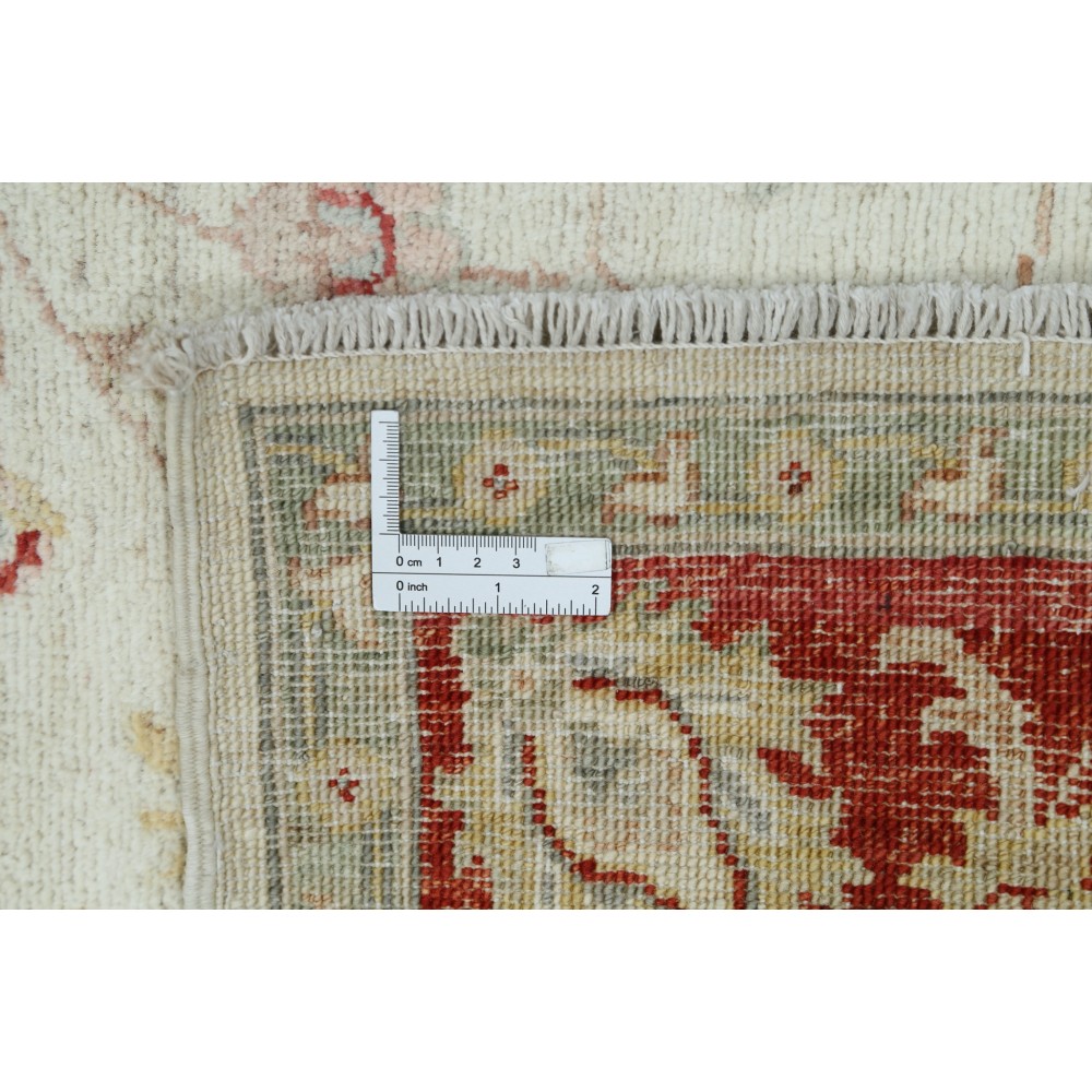 Hand Knotted Floral Turkish Area Rug with Beige Field and Red Border | Wool Carpet for Home Decor Hand Knotted Floral Turkish Area Rug with Beige Field and Red Border | Wool Carpet for Home Decor