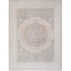 Hand Knotted Large Area Rug for Living Room Decor | Soft-Toned Wool Carpet