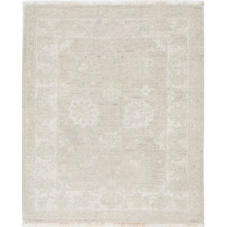 Hand Knotted Beige Accent Rug for Entryway and Kitchen | 100% Wool Bedroom Rug