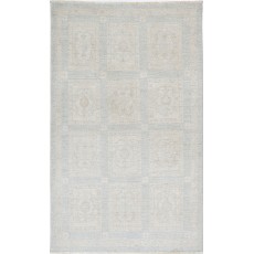 Traditional Hand Knotted Accent Rug | Floral Wool Area Rug in Soft Tones