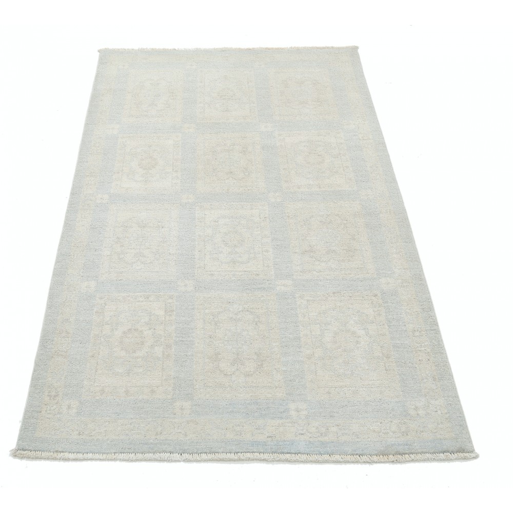Traditional Hand Knotted Accent Rug | Floral Wool Area Rug in Soft Tones Traditional Hand Knotted Accent Rug | Floral Wool Area Rug in Soft Tones