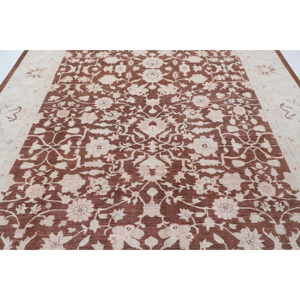 Hand Knotted Floral Large Area Rug with Red Field and Ivory Border | Wool Turkish Carpet for Home Decor Hand Knotted Floral Large Area Rug with Red Field and Ivory Border | Wool Turkish Carpet for Home Decor