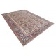 Hand Knotted Red, Navy Blue and Ivory Wool Area Rug | Turkish Floral Rug for Living Room, Bedroom, Office Hand Knotted Red, Navy Blue and Ivory Wool Area Rug | Turkish Floral Rug for Living Room, Bedroom, Office