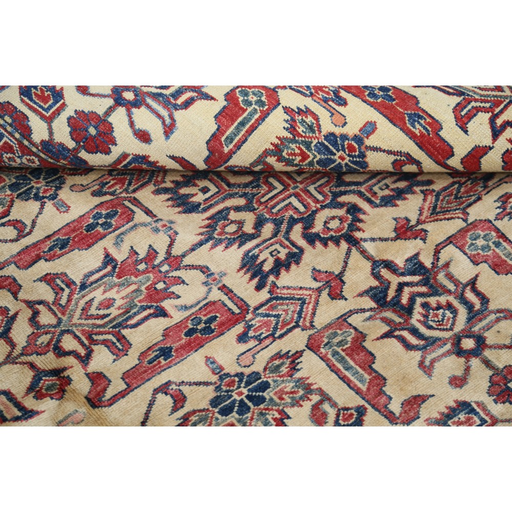 Hand Knotted Red, Navy Blue and Ivory Wool Area Rug | Turkish Floral Rug for Living Room, Bedroom, Office Hand Knotted Red, Navy Blue and Ivory Wool Area Rug | Turkish Floral Rug for Living Room, Bedroom, Office