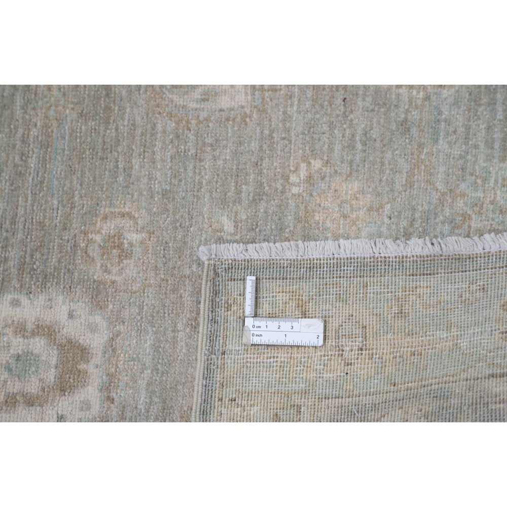 Hand Knotted Soft-Toned Light Blue, Ivory Wool Area Rug | Traditional Geometric Accent Rug Hand Knotted Soft-Toned Light Blue, Ivory Wool Area Rug | Traditional Geometric Accent Rug
