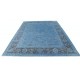 Hand Knotted Blue Wool Oushak Large Area Rug with All-Over Floral Design Hand Knotted Blue Wool Oushak Large Area Rug with All-Over Floral Design