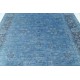Hand Knotted Blue Wool Oushak Large Area Rug with All-Over Floral Design Hand Knotted Blue Wool Oushak Large Area Rug with All-Over Floral Design