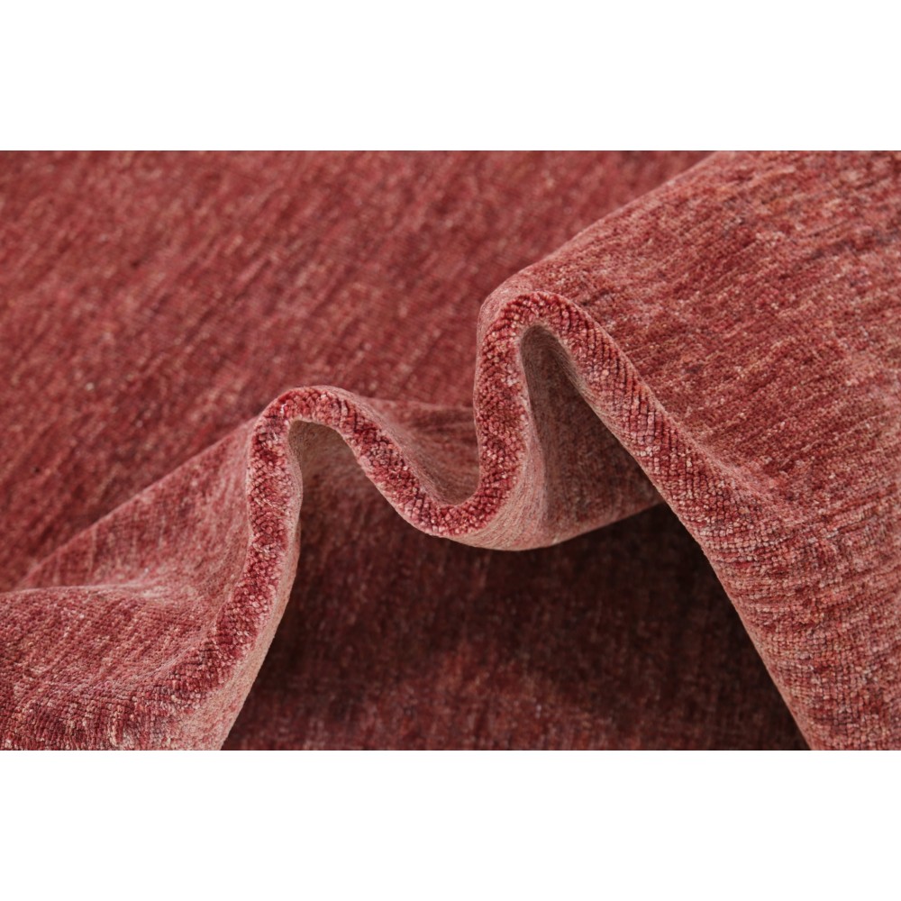 Hand Knotted Burgundy Red Wool Area Rug | Turkish Accent Rug for Contemporary Interiors
