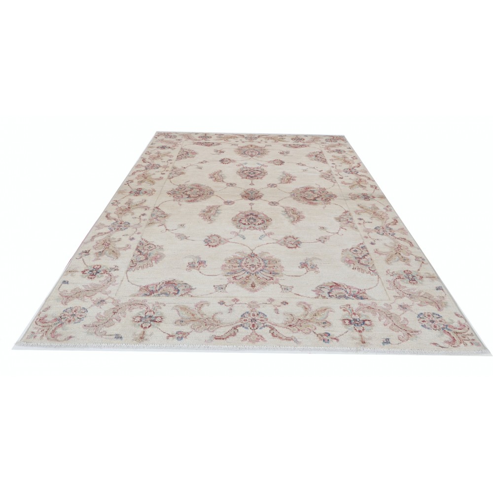 Hand Knotted Turkish Accent Rug with All-Over Floral Design | Beige Area Rug for Bedroom and Entryway | 100% Wool Hand Knotted Turkish Accent Rug with All-Over Floral Design | Beige Area Rug for Bedroom and Entryway | 100% Wool