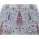 Hand Knotted Turkish Wool Rug | Gray Floral & Tree Motif Area Rug in Multicolor Tones for Living Room