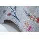 Hand Knotted Turkish Wool Rug | Gray Floral & Tree Motif Area Rug in Multicolor Tones for Living Room