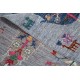 Hand Knotted Turkish Wool Rug | Gray Floral & Tree Motif Area Rug in Multicolor Tones for Living Room