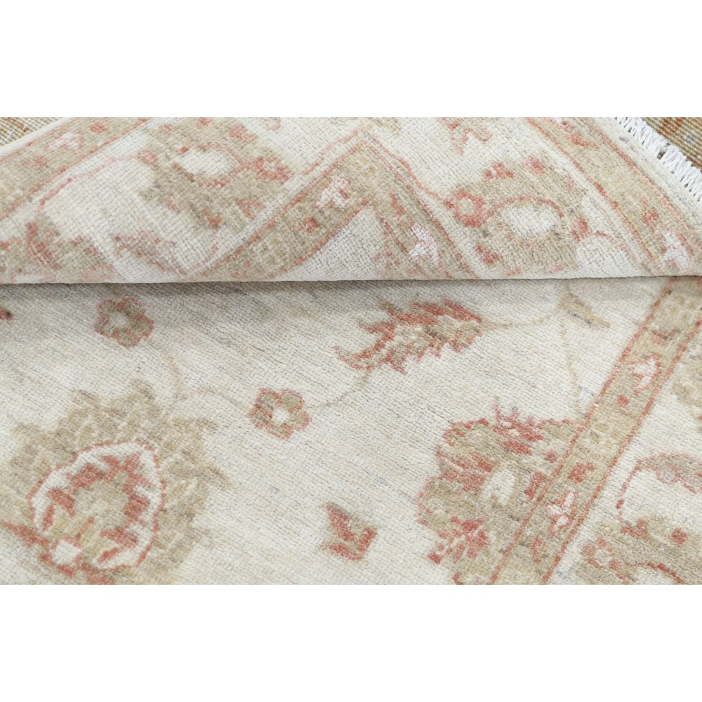 Hand Knotted Turkish Wool Rug with All-Over Floral Design | New Beige Accent Rug for Entryway Hand Knotted Turkish Wool Rug with All-Over Floral Design | New Beige Accent Rug for Entryway