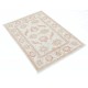 Hand Knotted Oushak Style Rug | Beige Turkish Accent Rug with All-Over Floral Design | 100% Wool Hand Knotted Oushak Style Rug | Beige Turkish Accent Rug with All-Over Floral Design | 100% Wool