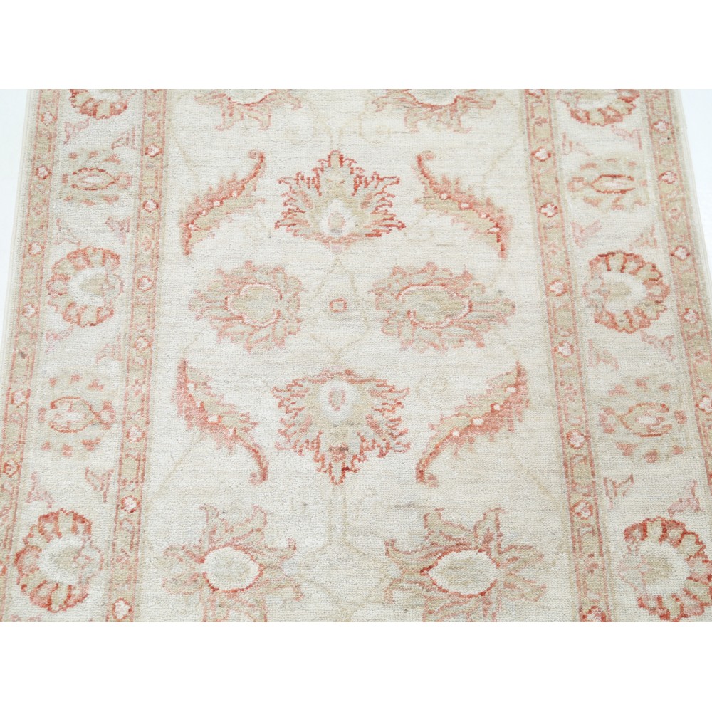 Hand Knotted Oushak Style Rug | Beige Turkish Accent Rug with All-Over Floral Design | 100% Wool Hand Knotted Oushak Style Rug | Beige Turkish Accent Rug with All-Over Floral Design | 100% Wool
