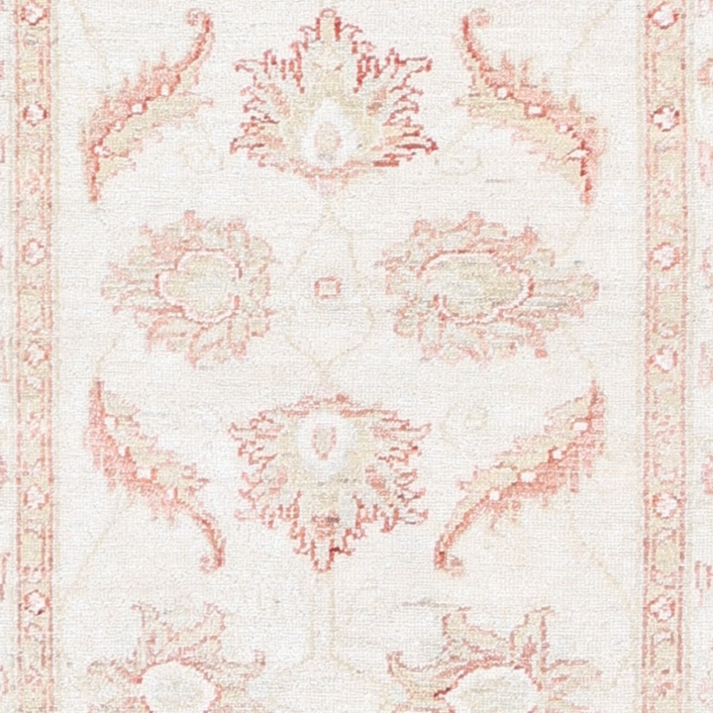 Hand Knotted Oushak Style Rug | Beige Turkish Accent Rug with All-Over Floral Design | 100% Wool Hand Knotted Oushak Style Rug | Beige Turkish Accent Rug with All-Over Floral Design | 100% Wool