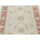 Hand Knotted Floral Oushak Accent Rug with Beige Field and Red Border | 100% Wool Hand Knotted Floral Oushak Accent Rug with Beige Field and Red Border | 100% Wool