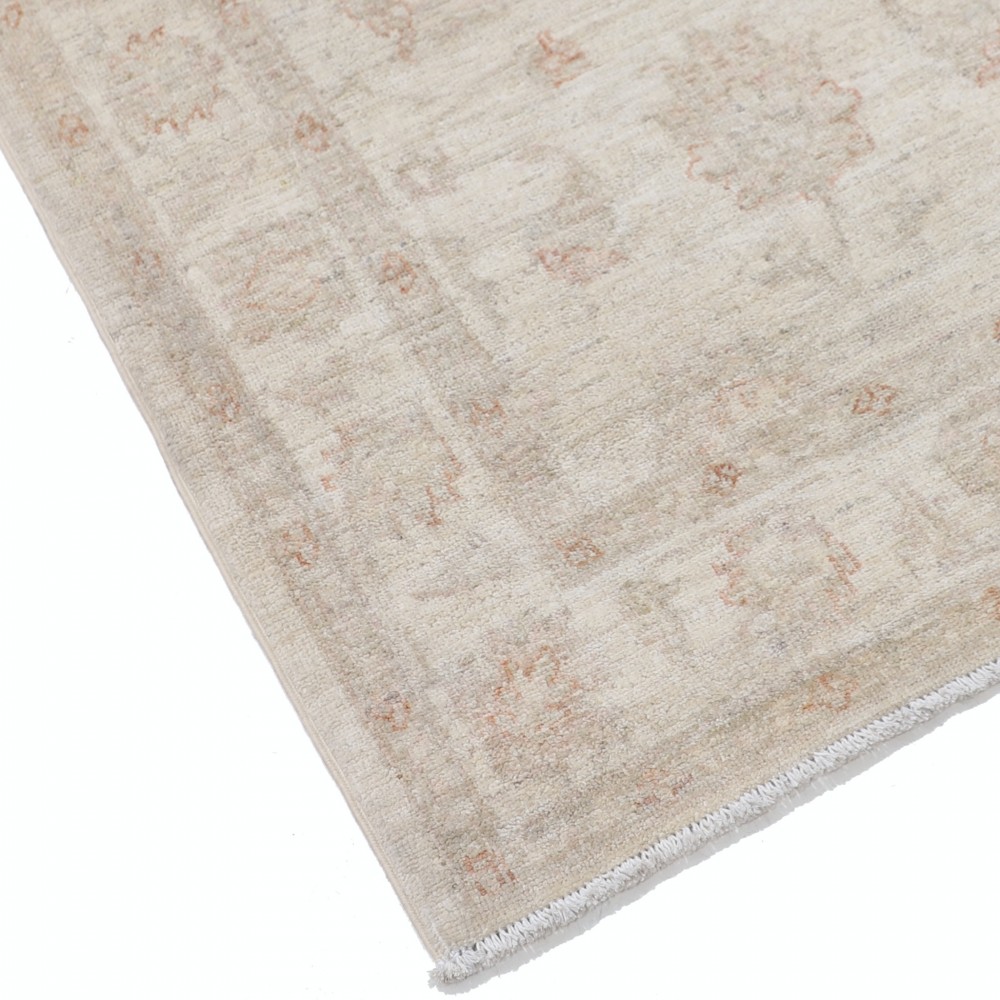 Beige Turkish Wool Accent Rug with Floral Design | New Handknotted Area Rug | 100% Wool Beige Turkish Wool Accent Rug with Floral Design | New Handknotted Area Rug | 100% Wool