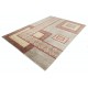 Hand Knotted Beige, Brown and Red Wool Area Rug | Abstract Geometric Design Carpet Hand Knotted Beige, Brown and Red Wool Area Rug | Abstract Geometric Design Carpet