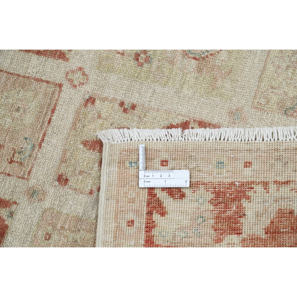 Hand Knotted Rust, Beige Wool Area Rug | Geometric Panel Accent Rug Hand Knotted Rust, Beige Wool Area Rug | Geometric Panel Accent Rug