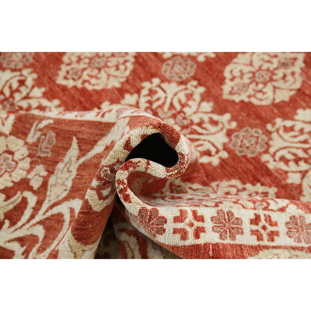 Hand Knotted Red, Ivory Wool Large Area Rug | Turkish Floral Design Carpet Hand Knotted Red, Ivory Wool Large Area Rug | Turkish Floral Design Carpet