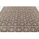 Hand Knotted Brown and Ivory Wool Area Rug | Turkish Botanical Repeating Design Carpet Hand Knotted Brown and Ivory Wool Area Rug | Turkish Botanical Repeating Design Carpet