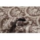 Hand Knotted Brown and Ivory Wool Area Rug | Turkish Botanical Repeating Design Carpet Hand Knotted Brown and Ivory Wool Area Rug | Turkish Botanical Repeating Design Carpet