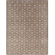 Hand Knotted Brown and Ivory Wool Area Rug | Turkish Botanical Repeating Design Carpet Hand Knotted Brown and Ivory Wool Area Rug | Turkish Botanical Repeating Design Carpet